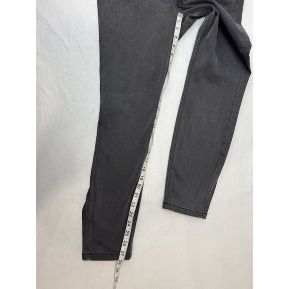 Y2K Bebe High Waisted High Rise V-Front Skinny Jeans Black Gray Grunge Women 32 - Picture 7 of 10